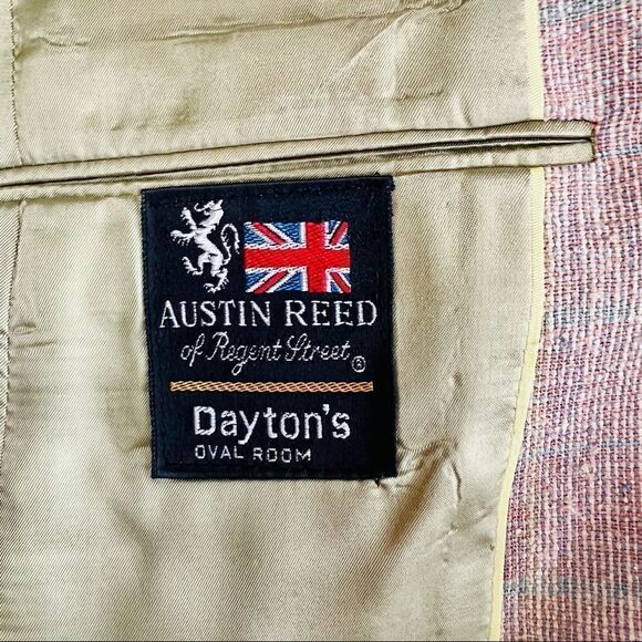 Vintage 70s Austin Reed of Regent Street Union Made in USA Tan Tweed Blazer - Picture 11 of 13